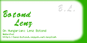 botond lenz business card